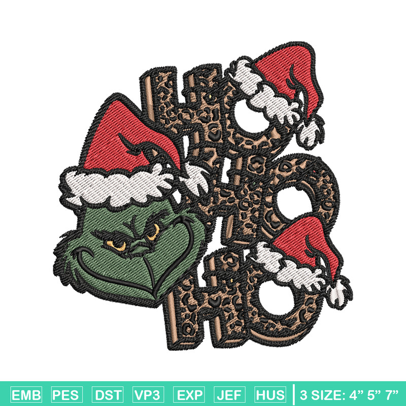 Ho Ho Ho The Grinch Embroidery design, Grinch Embroidery, logo design, Embroidery File, logo shirt, Instant download..jpg
