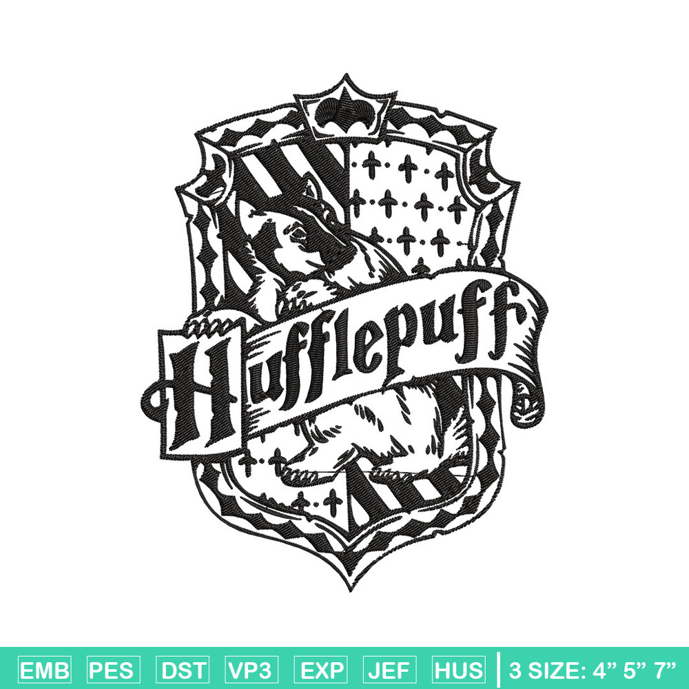 Hufflepuff Embroidery Design, logo Embroidery, Embroidery File, logo shirt, Embroidery design, Digital download..jpg
