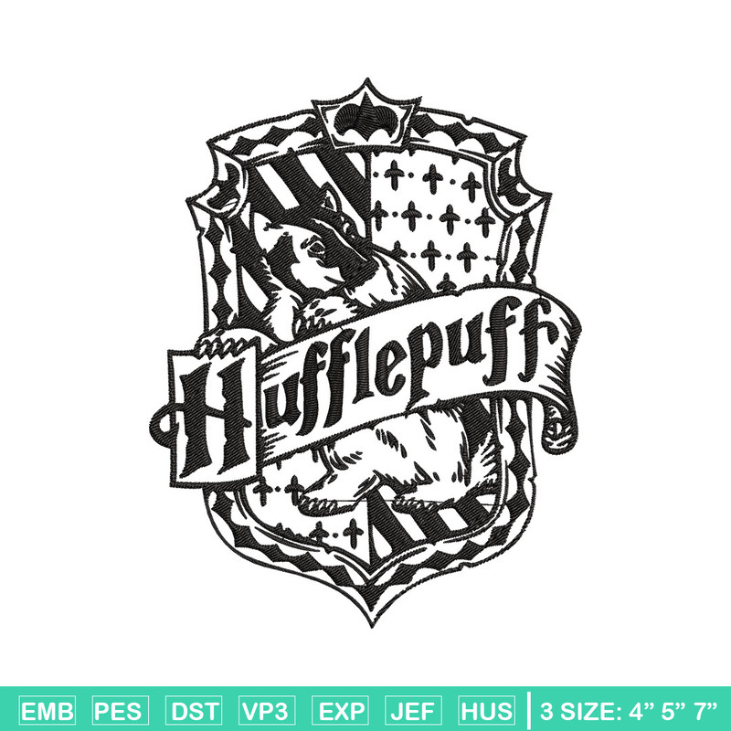 Hufflepuff Embroidery Design, logo Embroidery, Embroidery File, logo shirt, Embroidery design, Digital download..jpg