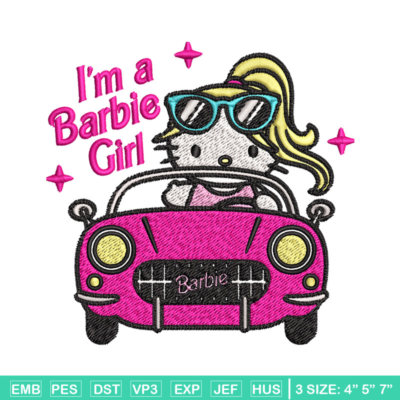 I'm a barbie girl Embroidery design, Barbie logo Embroidery, logo design, Embroidery File, logo shirt, Digital download..jpg