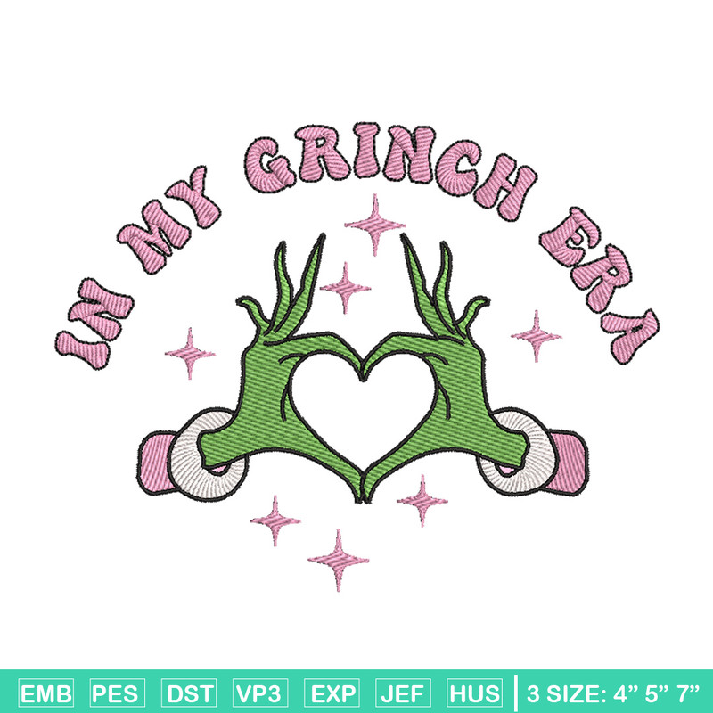 In my Grinch era embroidery design, Grinch embroidery, Chrismas design,Embroidery shirt,Embroidery file,Digital download.jpg