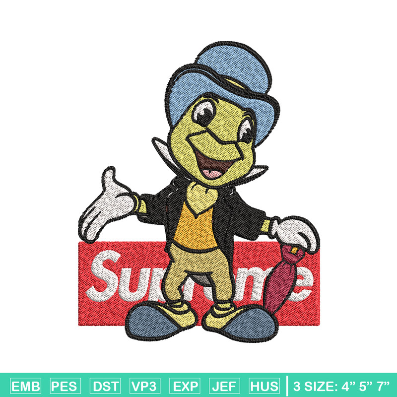 Jimimy cricket supreme Embroidery design, Jimimy cricket Embroidery, cartoon design, Embroidery File, Instant download.jpg