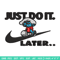 Just Do It Later Smurfs Embroidery design, Smurfs Embroidery, logo design, Embroidery File, logo shirt, Digital download.jpg