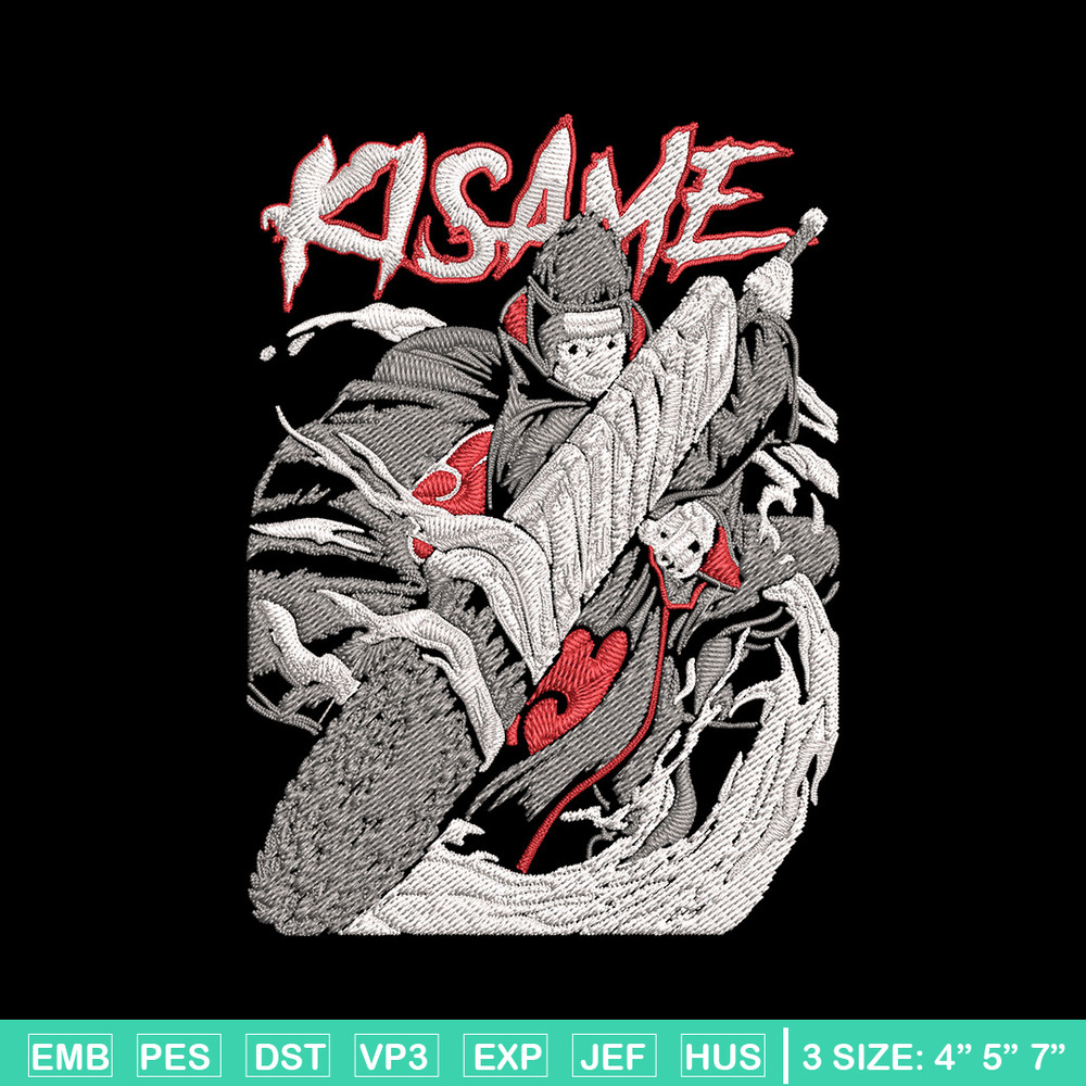 Kisame poster Embroidery Design, Naruto Embroidery,Embroidery File, Anime Embroidery, Anime shirt, Digital download.jpg