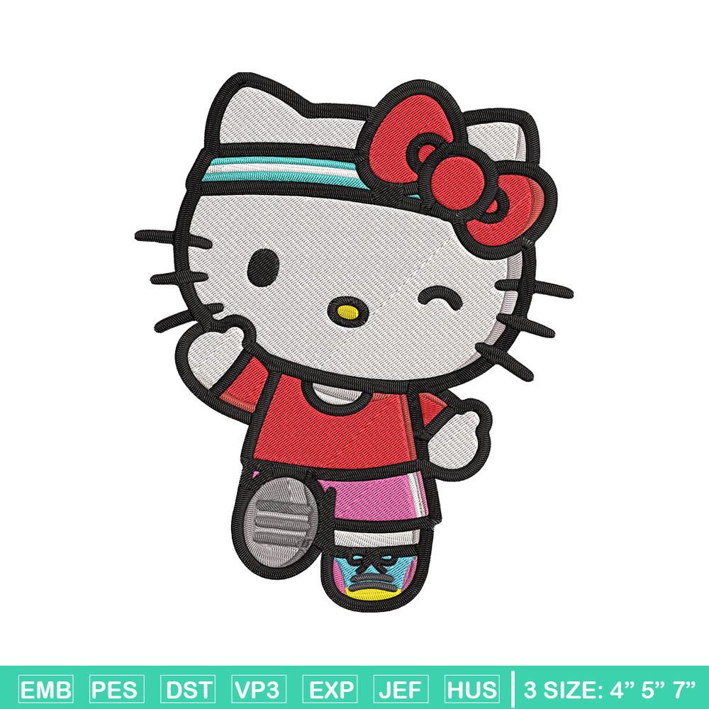 Kitty cute Embroidery Design, Hello kitty Embroidery, Embroidery File, Anime Embroidery, Anime shirt, Digital download.jpg