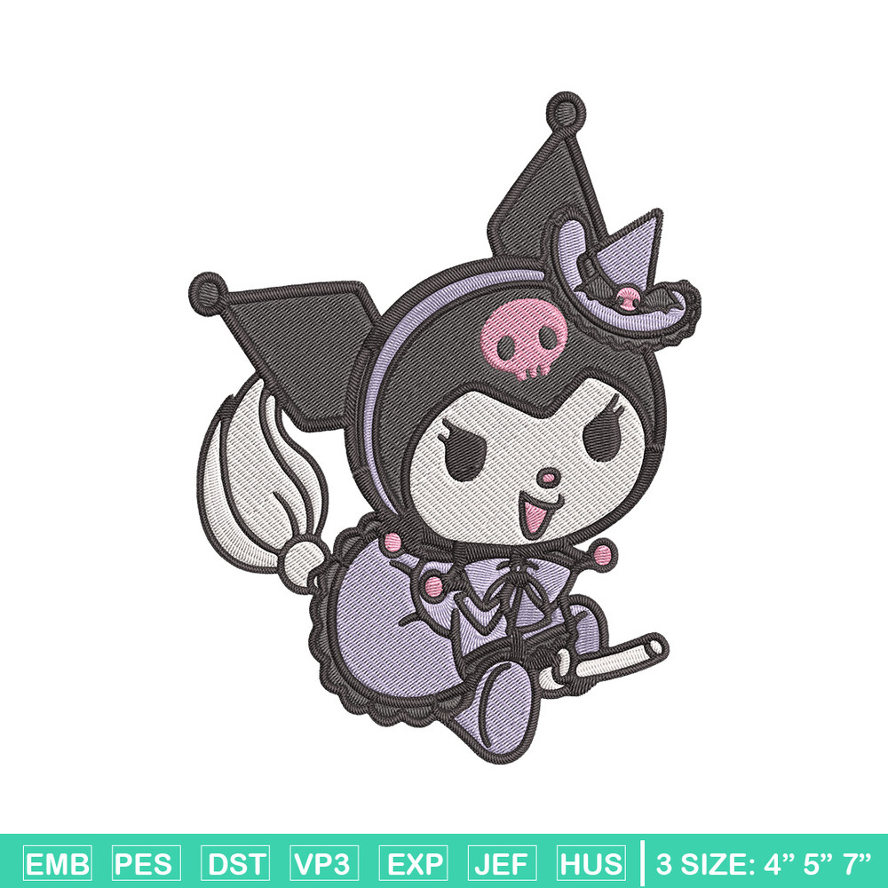 Kuromi Embroidery Design, Hello kitty Embroidery, Embroidery File,Anime Embroidery, Anime shirt, Digital download.jpg