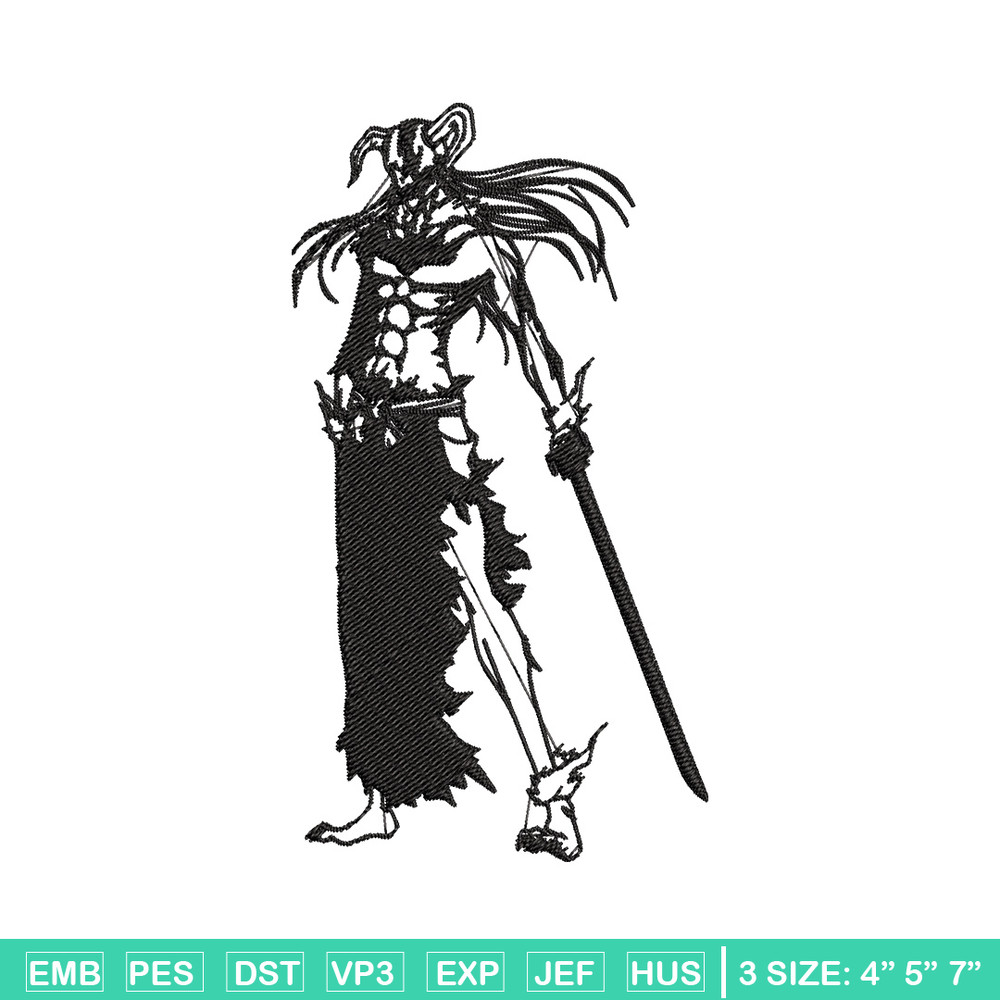 Kurosaki Ichigo Embroidery Design, Bleach Embroidery, Embroidery File, Anime Embroidery, Anime shirt, Digital download.jpg