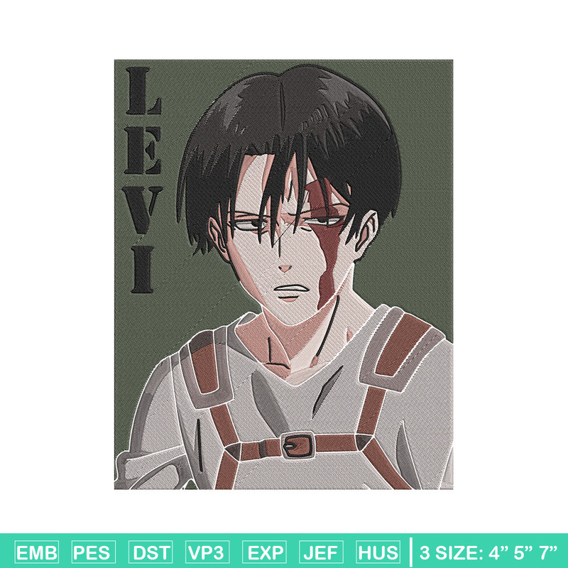 Levi poster Embroidery Design, Aot Embroidery, Embroidery File, Anime Embroidery, Anime shirt, Digital download..jpg