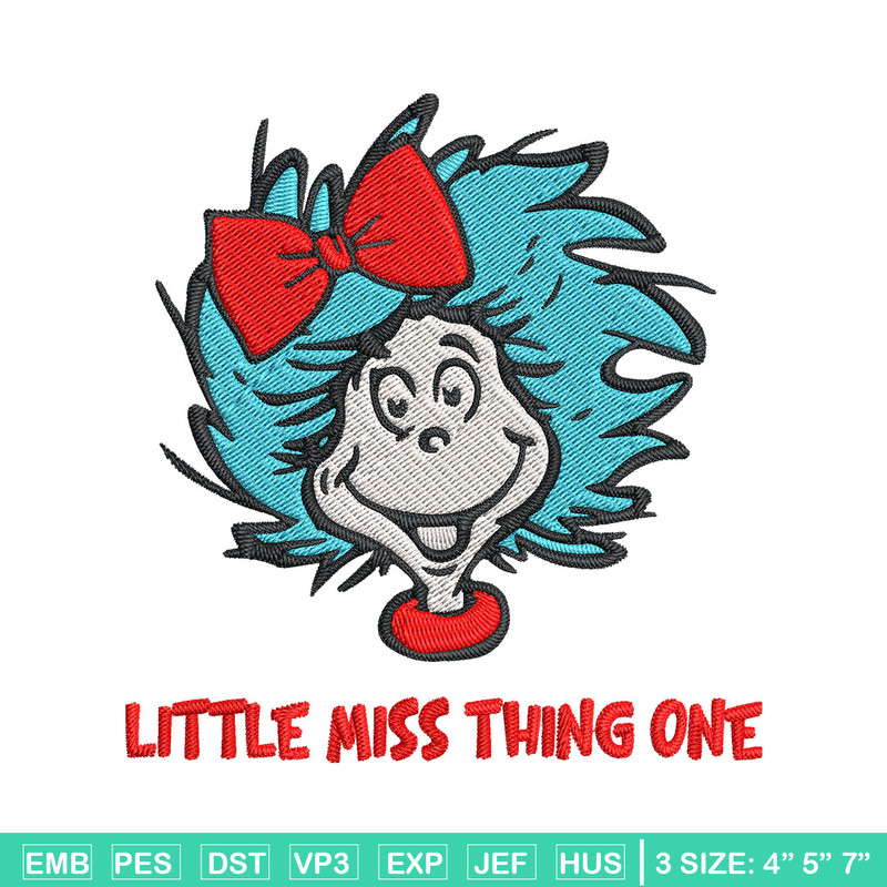 Little Miss Thing Dr Seuss Embroidery Design, Little Miss Thing Dr Seuss Embroidery, Embroidery File, Digital download..jpg