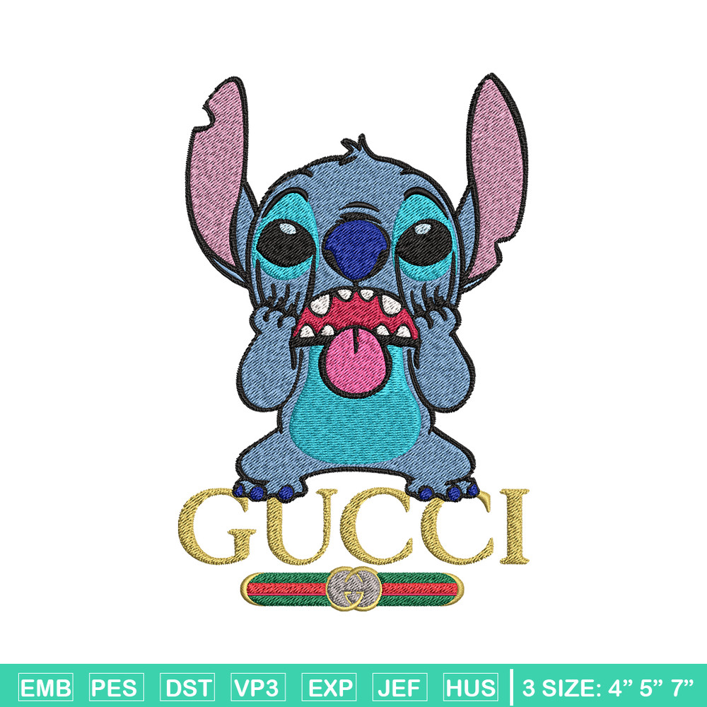 Logo Gucci Stitch Embroidery design, Disney Embroidery, Disney design, Embroidery File, cartoon shirt, Digital download..jpg