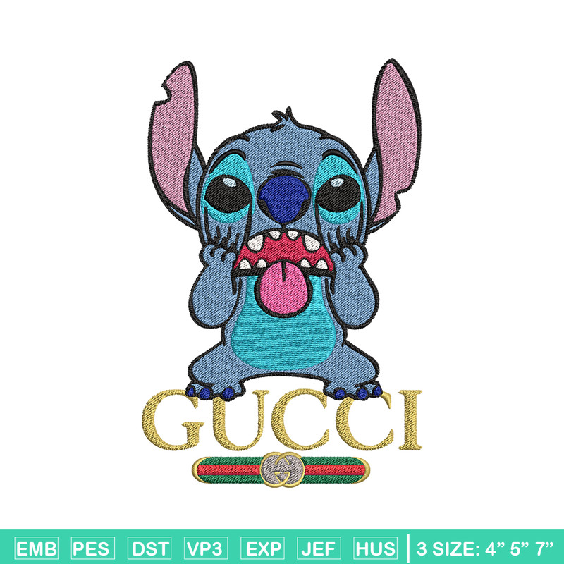 Logo Gucci Stitch Embroidery design, Disney Embroidery, Disney design, Embroidery File, cartoon shirt, Digital download..jpg