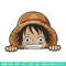 Luffy Peeker Embroidery Design, One piece Embroidery, Embroidery File, Anime Embroidery, Anime shirt, Digital download.jpg