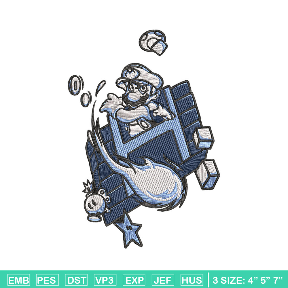 Mario poster Embroidery Design, Mario Embroidery, Embroidery File, Anime Embroidery, Anime shirt, Digital download.jpg