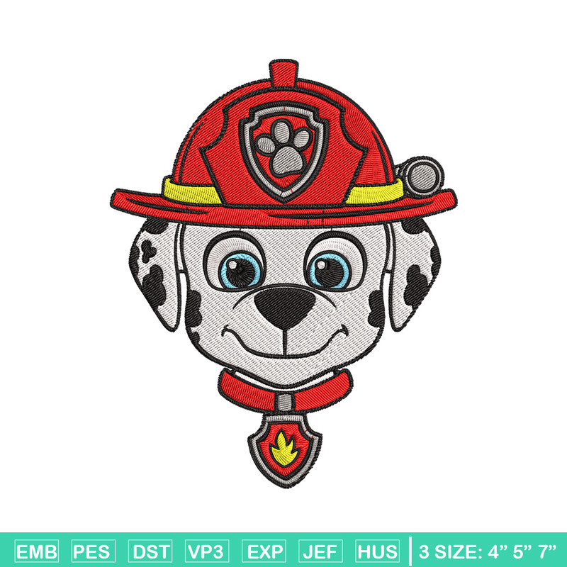Marshall dog Embroidery Design, Paw patrol Embroidery, Embroidery File, Anime Embroidery, Anime shirt, Digital download.jpg