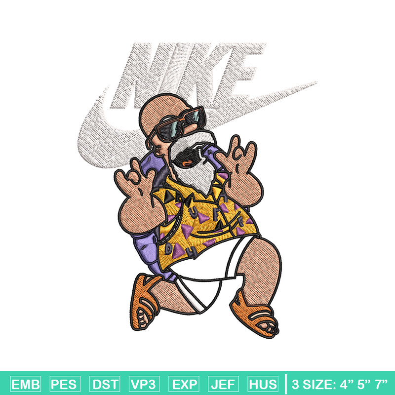 Master Roshi Nike Embroidery design, Dragon ball Embroidery, Nike design, Embroidery file, anime shirt, Instant download.jpg
