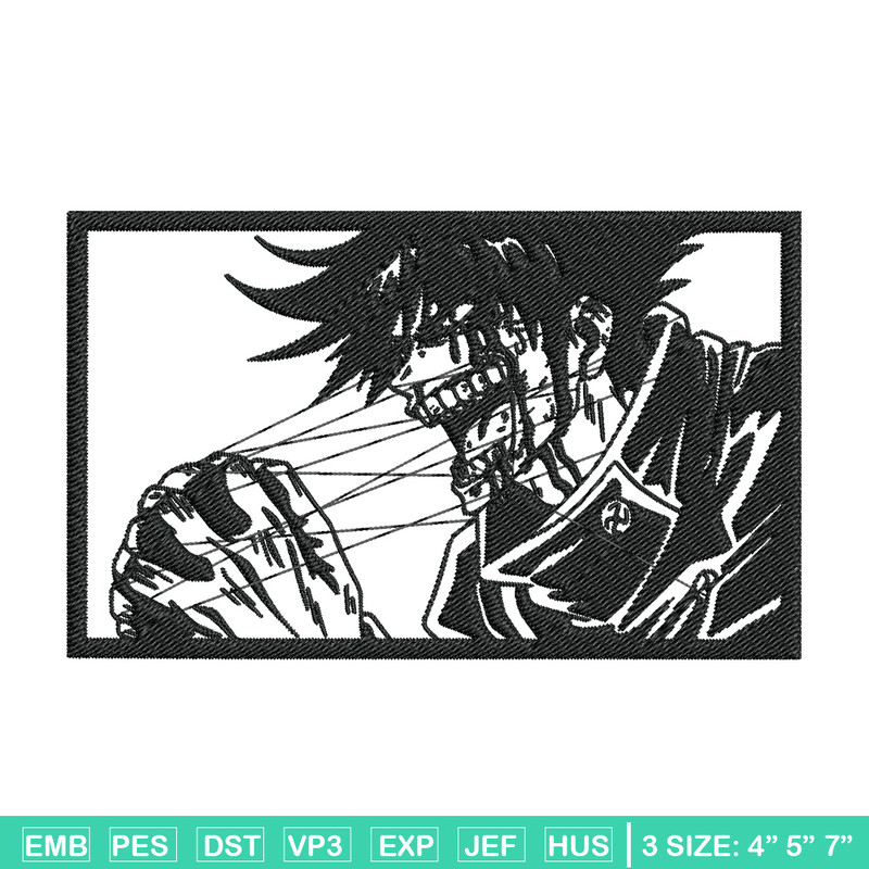 Megumi rectangle Embroidery Design, Jujutsu Embroidery, Embroidery File, Anime Embroidery, Anime shirt, Digital download.jpg