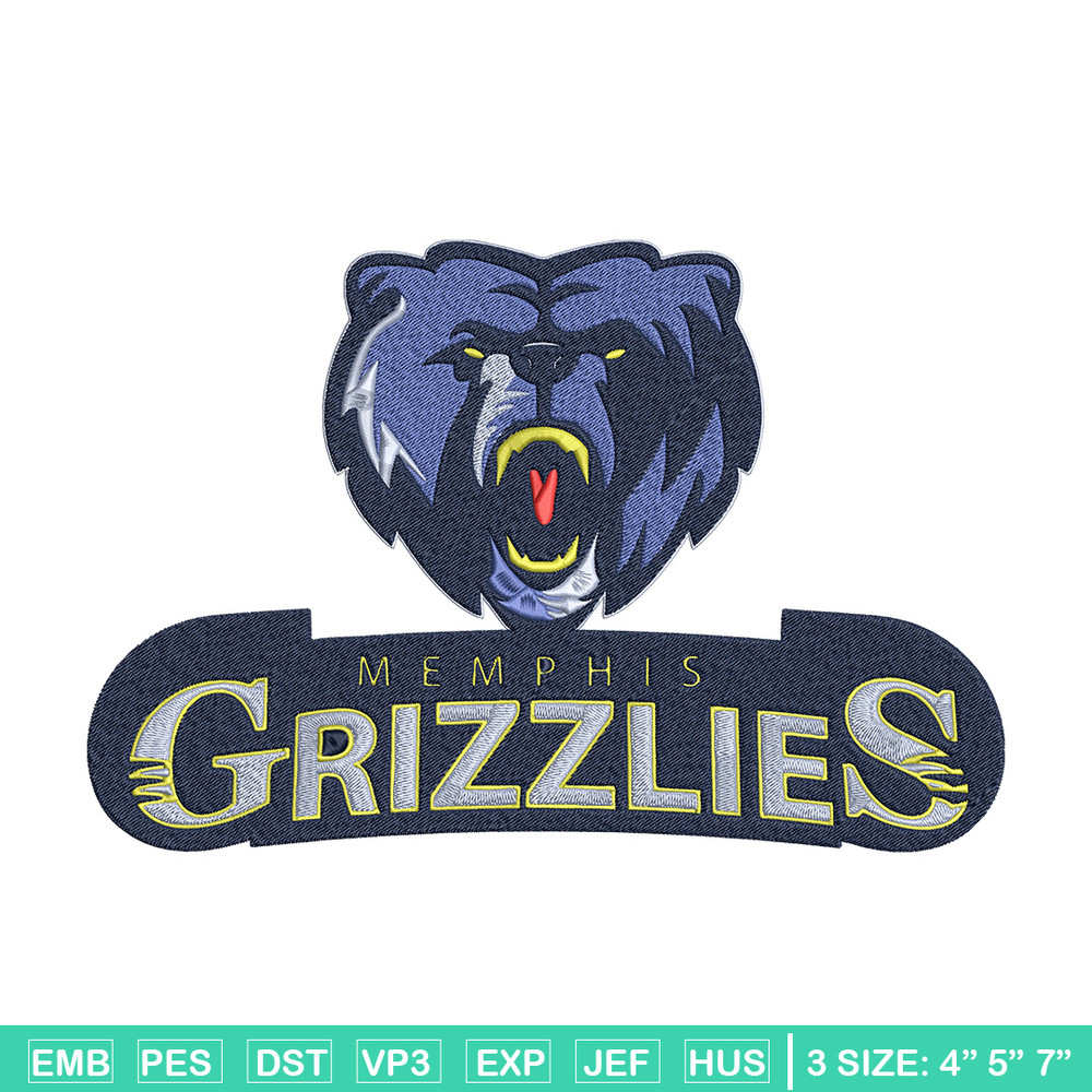 Memphis Grizzlies logo embroidery design, NBA embroidery, Sport embroidery,Embroidery design, Logo sport embroidery..jpg
