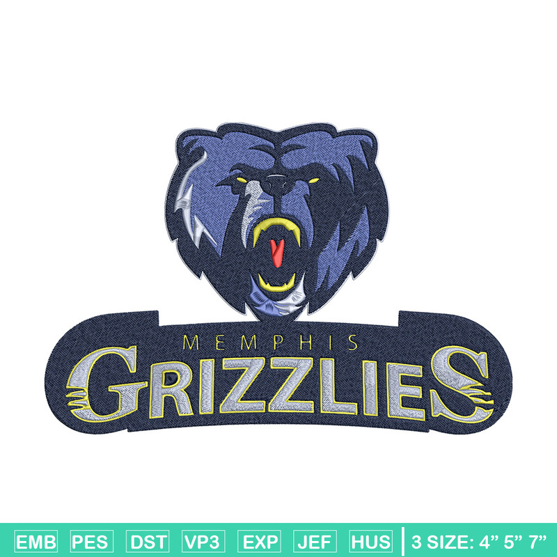 Memphis Grizzlies logo embroidery design, NBA embroidery, Sport embroidery,Embroidery design, Logo sport embroidery..jpg
