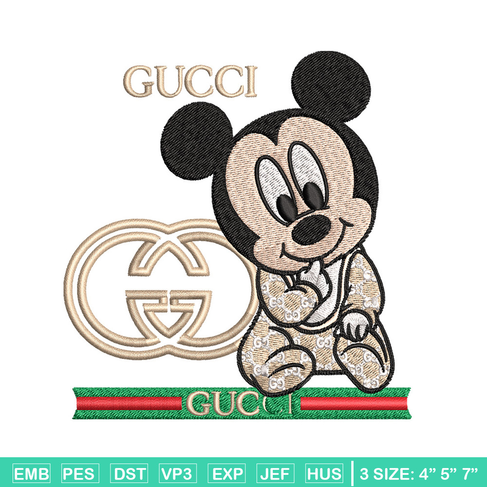 Mickey baby Embroidery Design, Gucci Embroidery, Embroidery File, Logo shirt, Sport Embroidery, Digital download..jpg