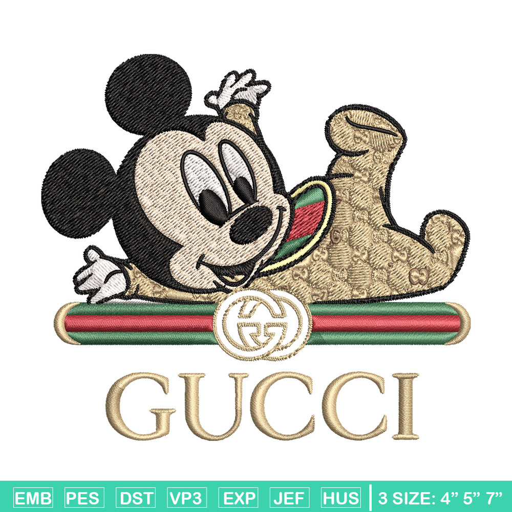 Mickey baby gucci Embroidery Design,Gucci Embroidery, Embroidery File, Logo shirt, Sport Embroidery, Digital download.jpg