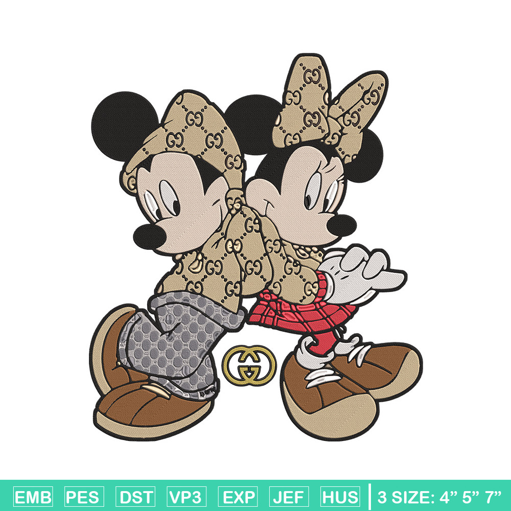 Mickey couple Embroidery Design, Mickey Embroidery, Embroidery File, Gucci Embroidery, Anime shirt, Digital download.jpg