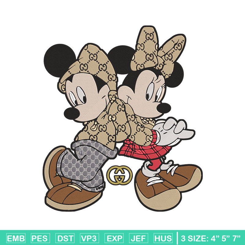 Mickey couple Embroidery Design, Mickey Embroidery, Embroidery File, Gucci Embroidery, Anime shirt, Digital download.jpg