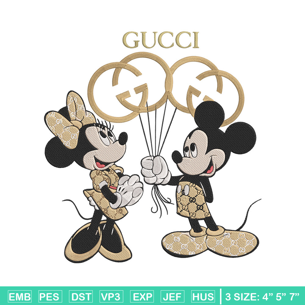 Mickey couple Embroidery Design, Mickey Embroidery, Embroidery File, Gucci Embroidery, Anime shirt,Digital download..jpg