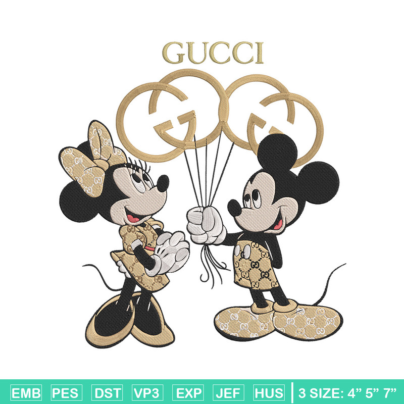 Mickey couple Embroidery Design, Mickey Embroidery, Embroidery File, Gucci Embroidery, Anime shirt,Digital download..jpg