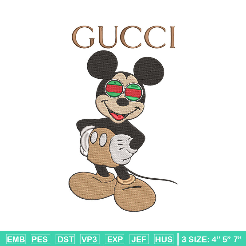 Mickey gucci Embroidery Design, Mickey Embroidery, Embroidery File, Gucci Embroidery, Anime shirt, Digital download..jpg