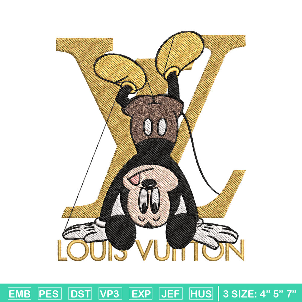 Mickey logo lv Embroidery Design, Lv Embroidery, Embroidery File, Disney Embroidery, Logo shirt, Digital download.jpg