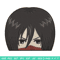 Mikasa Peeker Embroidery Design, Aot Embroidery, Embroidery File, Anime Embroidery, Anime shirt, Digital download.jpg