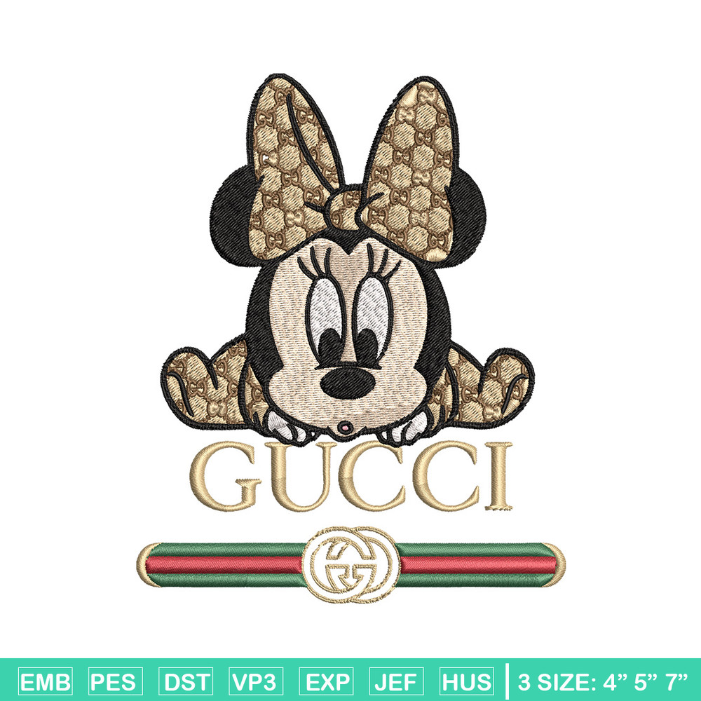 Minnie baby gucci Embroidery Design,Gucci Embroidery, Embroidery File, Logo shirt, Sport Embroidery, Digital download.jpg