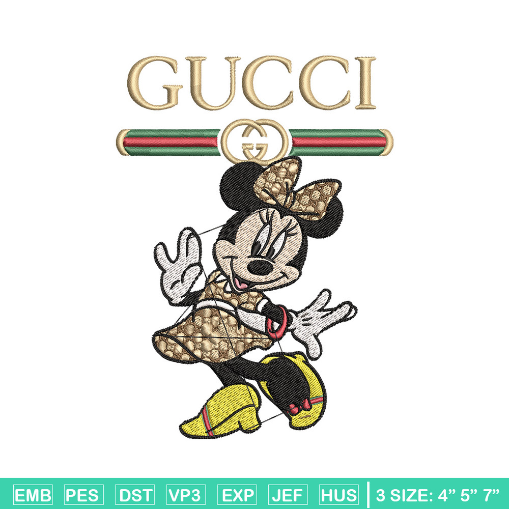 Minnie Embroidery Design, Gucci Embroidery, Brand Embroidery, Logo shirt, Embroidery File, Digital download.jpg