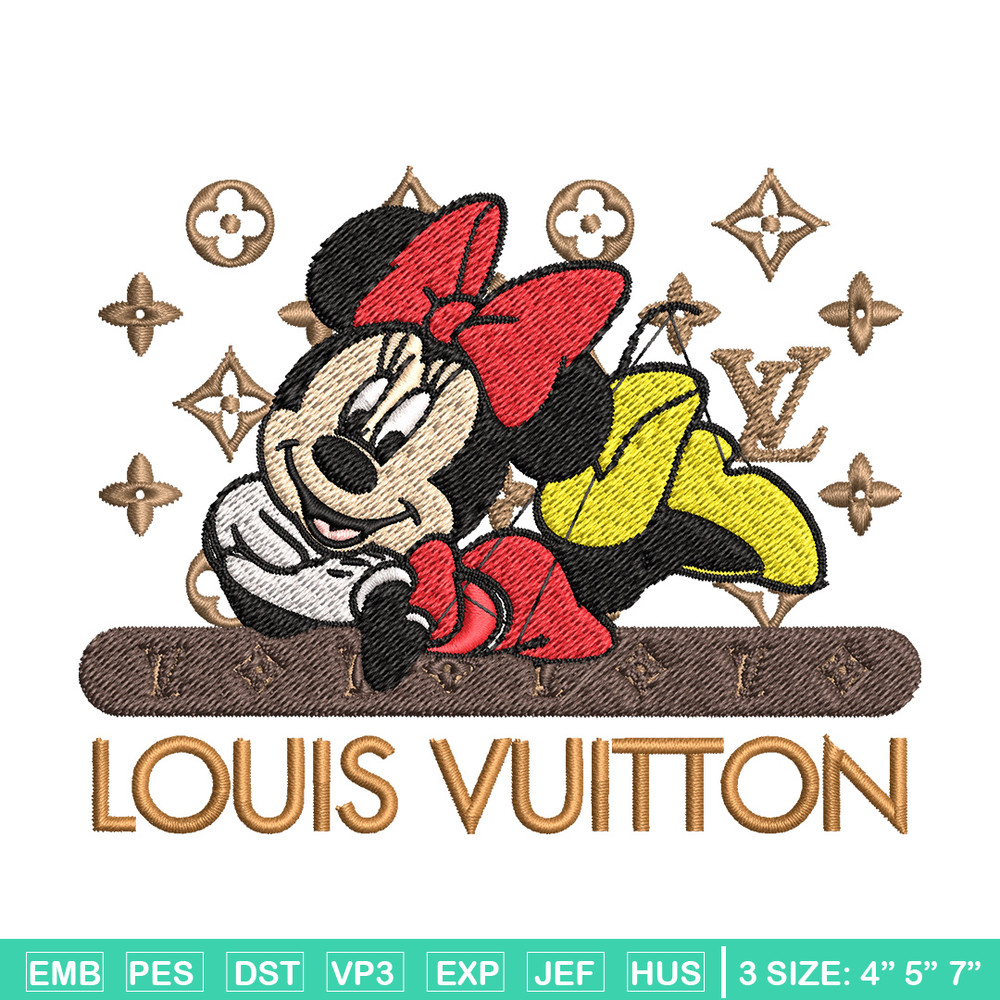Minnie louis vuitton Embroidery Design, Lv Embroidery, Embroidery File, Brand Embroidery, Logo shirt, Digital download.jpg