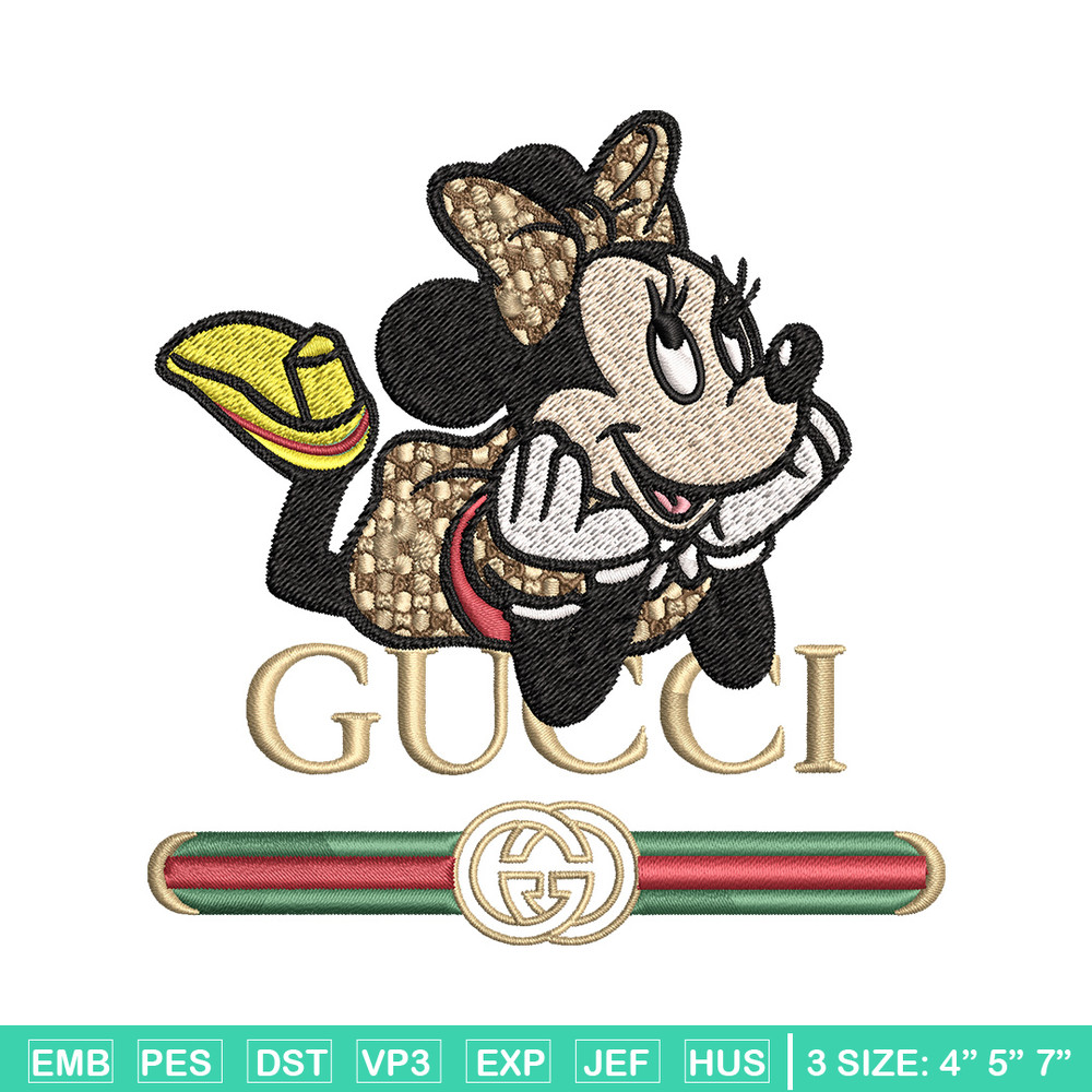 Minnie smile gucci Embroidery Design, Gucci Embroidery, Brand Embroidery, Logo shirt, Embroidery File, Digital download.jpg