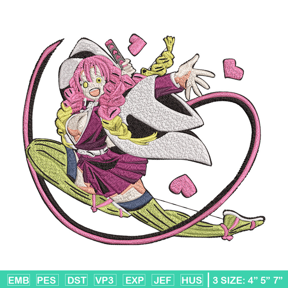 Mitsuri love Embroidery Design, Demon slayer Embroidery, Embroidery File, Anime Embroidery, Anime shirt,Digital download.jpg