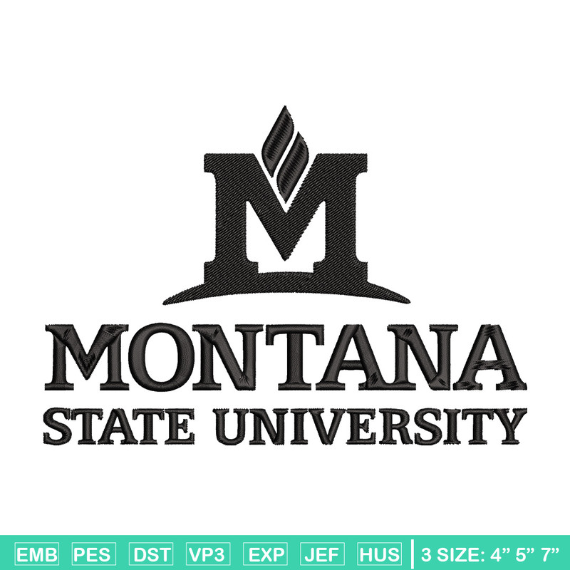 Montana State logo embroidery design, University embroidery, Sport embroidery, logo sport embroidery, Embroidery design.jpg