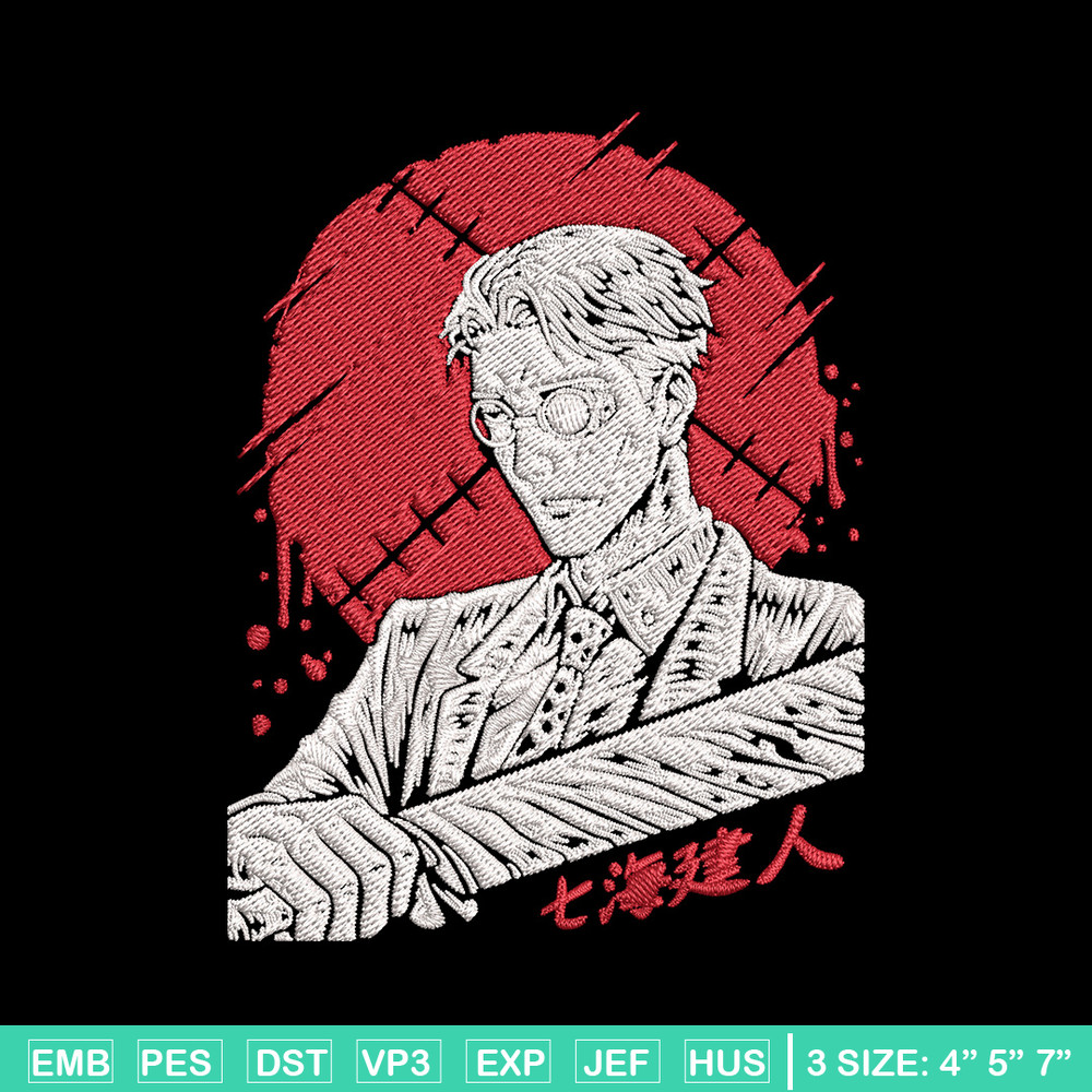 Nanami poster Embroidery Design, Jujutsu Embroidery, Embroidery File, Anime Embroidery, Anime shirt, Digital download.jpg