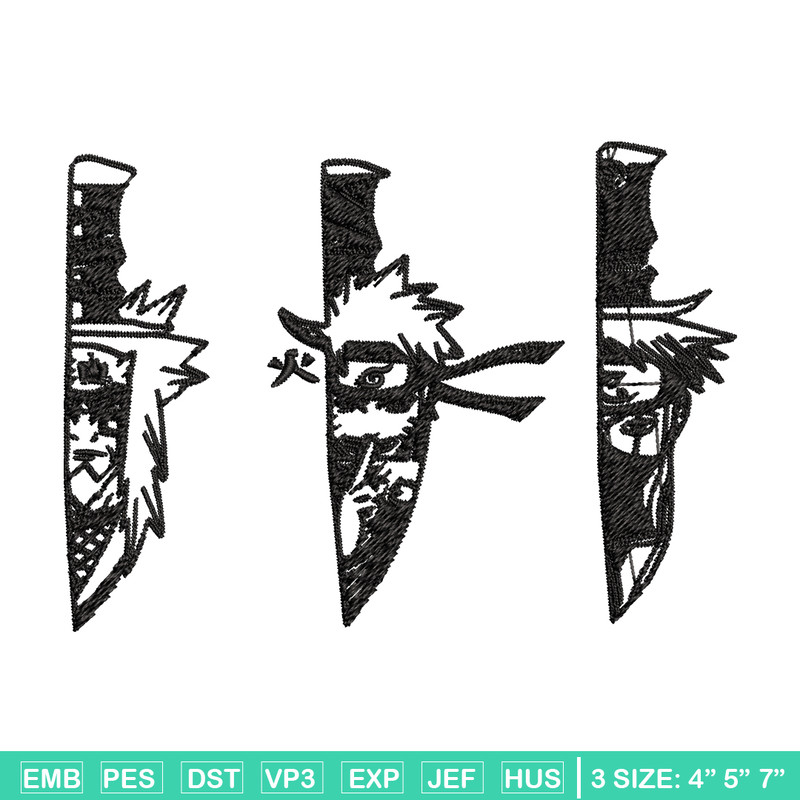 Naruto Character In Knife Embroidery design, Naruto Embroidery, anime design, Embroidery File, Instant download..jpg