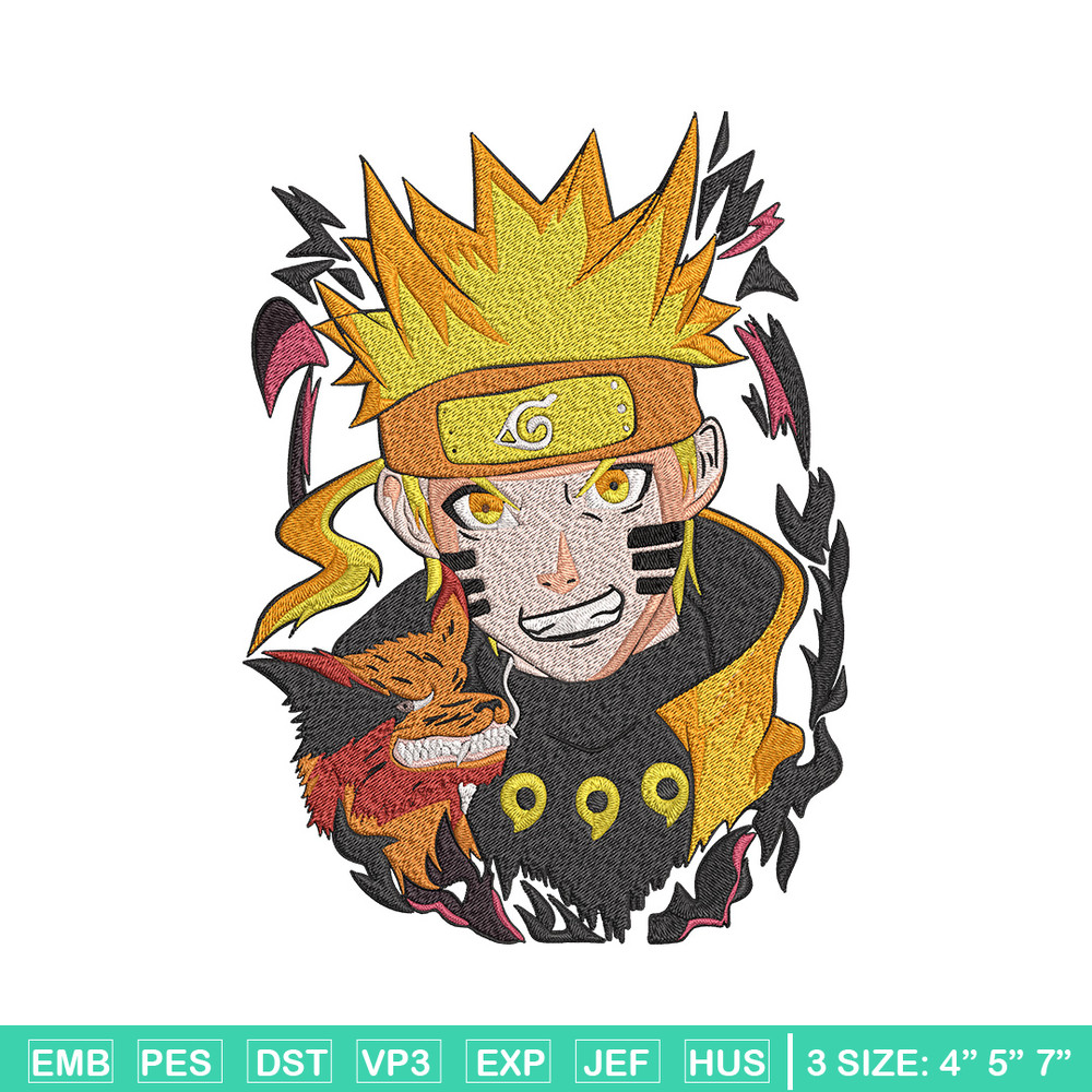 Naruto poster Embroidery Design, Naruto Embroidery, Embroidery File, Anime Embroidery, Anime shirt, Digital download..jpg