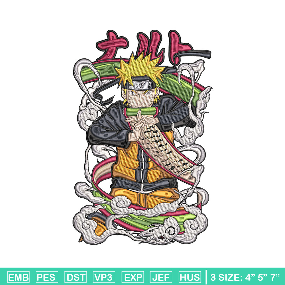 Naruto poster Embroidery Design, Naruto Embroidery, Embroidery File, Anime Embroidery, Anime shirt, Digital download.jpg
