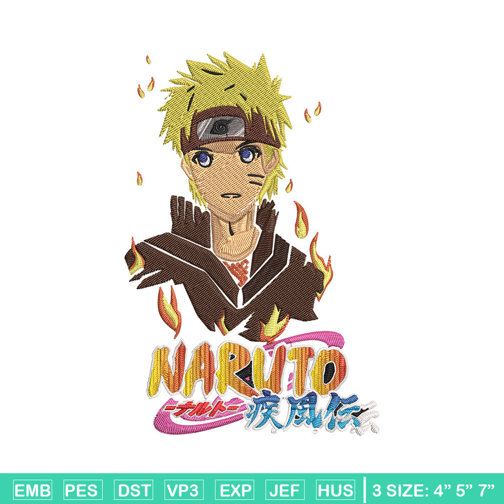 Naruto Poster Embroidery Design, Naruto Embroidery, Embroidery File, Anime Embroidery, Anime shirt,Digital download.jpg