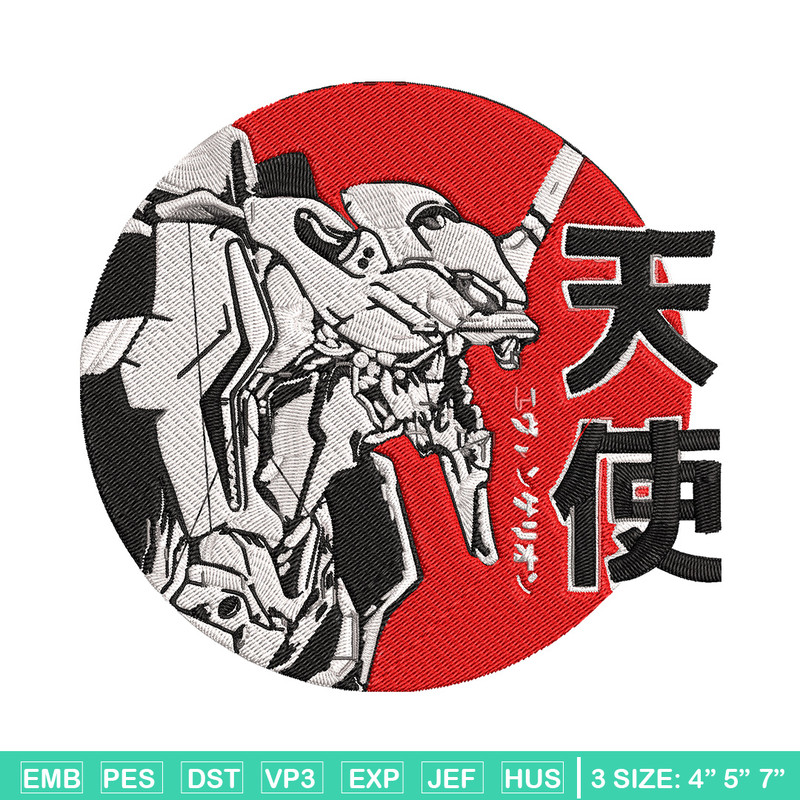 Neon Genesis Embroidery Design, Evangelion Embroidery, Embroidery File, Anime Embroidery, Anime shirt, Digital download.jpg