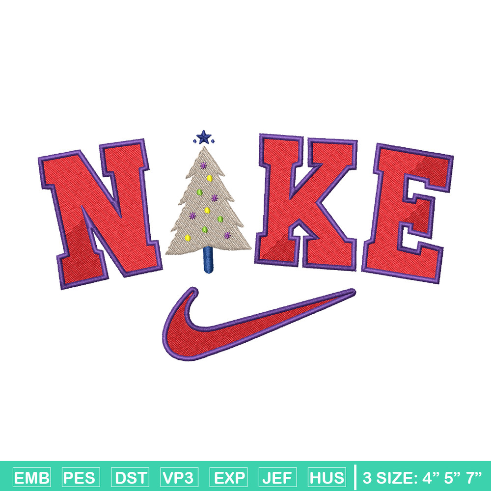 Nike christmas embroidery design, Logo embroidery, Nike design, Embroidery file, logo shirt, Instant download.jpg