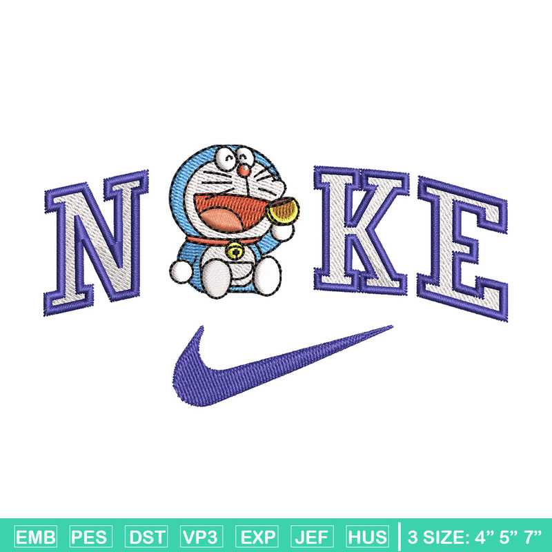 Nike doraemon embroidery design, Doraemon embroidery, Emb design, Embroidery shirt, Embroidery file, Digital download.jpg