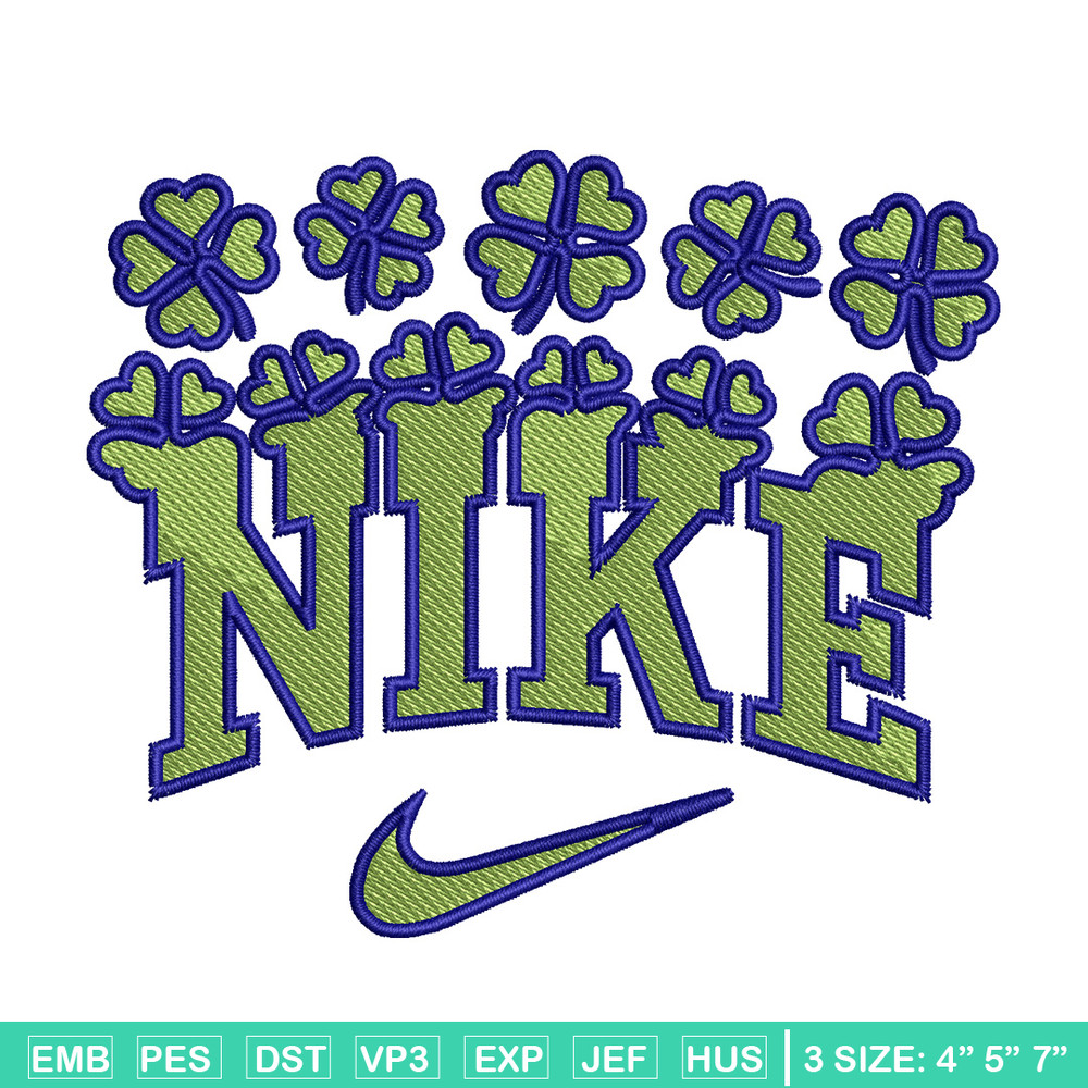 Nike flower green embroidery design, Flower embroidery, Nike design, Embroidery shirt, Embroidery file, Digital download.jpg