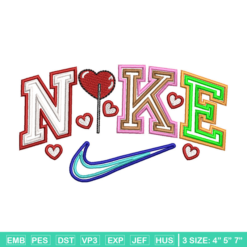 Nike red heart embroidery design, Logo embroidery, Nike design, Embroidery shirt, Embroidery file, Digital download.jpg