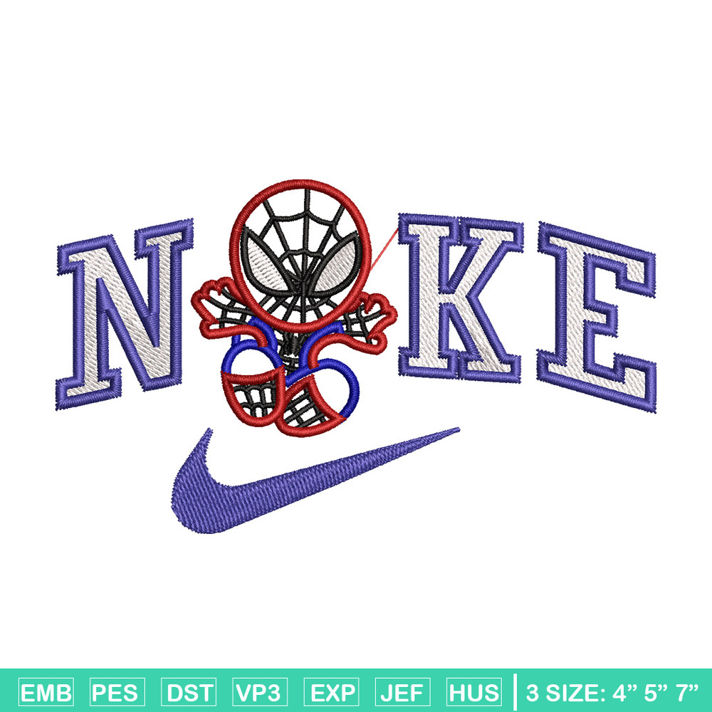 Nike spiderman embroidery design, Marvel embroidery, Nike design, Embroidery file,Embroidery shirt, Digital download.jpg