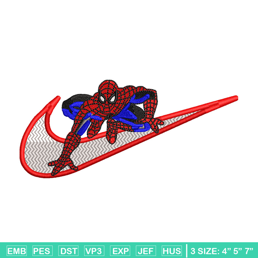 Nike Spiderman Logo embroidery design, Spiderman embroidery, Nike design, movie design, movie shirt, Digital download.jpg