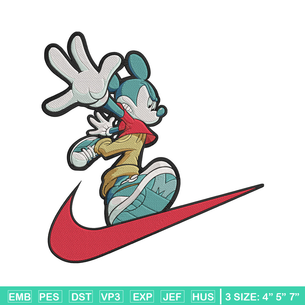 Nike x mickey Embroidery Design, Mickey Embroidery, Embroidery File, Nike Embroidery, Anime shirt, Digital download..jpg
